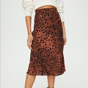 Aritzia Wilfred midi skirt Kyra leopard